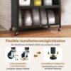Küchenschrank mit 6 Ebenen Buffet-Schrank mit Regal freistehendes Backregal mit Stauraum Schwarz Bild 4