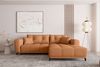 99rooms Massimo Ecksofa Strukturstoff NEVE Rostfarben mit Schlaffunktion Rechts Bild 1