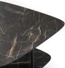 Moderner Design Couchtisch MARMOL 75cm schwarz Marmor-Optik Metallgestell Bild 4