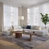 Couchtisch Sheesham Massivholz oval 120cm · Handgefertigter Wohnzimmertisch im modernen Design mit abgerundeter Form · Flacher Sofatisch aus Echtholz Bild 3