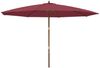 vidaXL Sonnenschirm mit Holzmast Bordeauxrot 400x273 cm 363179 Bild 2