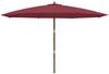 vidaXL Sonnenschirm mit Holzmast Bordeauxrot 400x273 cm 363179 Bild 4