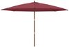 vidaXL Sonnenschirm mit Holzmast Bordeauxrot 400x273 cm 363179 Bild 3