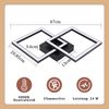 ZMH Deckenlampe LED Deckenleuchte Küche: 24W 4000K Küchenlampe Schwarz Wohnzimmerlampe Modern Design Flurlampe Neutralweiß Schlafzimmerlampe Eckig Deckenbeleuchtung für Wohnzimmer Flur Bild 2