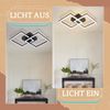 ZMH Deckenlampe LED Deckenleuchte Küche: 24W 4000K Küchenlampe Schwarz Wohnzimmerlampe Modern Design Flurlampe Neutralweiß Schlafzimmerlampe Eckig Deckenbeleuchtung für Wohnzimmer Flur Bild 3