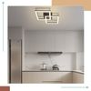 ZMH Deckenlampe LED Deckenleuchte Küche: 24W 4000K Küchenlampe Schwarz Wohnzimmerlampe Modern Design Flurlampe Neutralweiß Schlafzimmerlampe Eckig Deckenbeleuchtung für Wohnzimmer Flur Bild 4