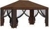 vidaXL Garten Pavillon mit Seitenwänden 4 x 3 m Braun 900396 Bild 4