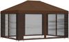 vidaXL Garten Pavillon mit Seitenwänden 4 x 3 m Braun 900396 Bild 3