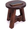 DESIGN DELIGHTS Hocker DEKO HOCKER "BERN", rund, 23,5x20,5 cm (HxB), Altholz massiv, Scheme Bild 3