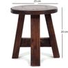 DESIGN DELIGHTS Hocker DEKO HOCKER "BERN", rund, 23,5x20,5 cm (HxB), Altholz massiv, Scheme Bild 2