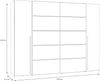 Kleiderschrank Nigel / Narago, Holzwerkstoff, Grün, Holzfarben, 270 x 210 x 61 cm Bild 5