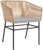 vidaXL 3-tlg. Garten-Essgruppe mit Kissen Braun Poly Rattan Glas 3334520 Bild 4