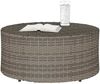 Couchtisch Sofatisch, für draußen Grau Ø 68 x 30 cm Poly-Rattan d216e Bild 3