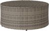 Couchtisch Sofatisch, für draußen Grau Ø 68 x 30 cm Poly-Rattan d216e Bild 5