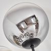 hofstein Stehlampe Stehlampe aus Metall/Glas in Schwarz/Chrom/Rauch/Klar mit Fußschalter, ohne Leuchtmittel, Stehleuchte im Retro/Vintage-Design mit Glasschirmen (15 cm), E14 Bild 2