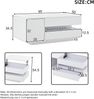Merax anhebbarer Couchtisch, Wohnzimmertisch, Beistelltisch, kaffeetisch mit 1 Schublade,1 Schrank, Sofatisch mit LED, Hochglanz-teetisch mit verstecktem Stauraum, mit halboffenem Stauraum, Weiß Bild 4