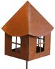 UNUS GARDEN Gartenstecker Roststecker Beetstecker Haus Vogelhaus (1-St, 12,5x16x16cm (HxBxT) Dekoration Häuser Rostdeko Metallstecker Gartenstecker Blumengarten Bild 4