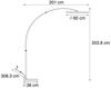 Qazqa Bogenlampe Anello, Dimmbar, LED fest integriert, Extra-Warmweiß, QAZQA Bogen­lampe, integrated, gold, Stahl, Design Bild 2