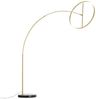 Qazqa Bogenlampe Anello, Dimmbar, LED fest integriert, Extra-Warmweiß, QAZQA Bogen­lampe, integrated, gold, Stahl, Design Bild 4