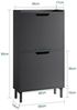 SoBuy FSR151-SCH Schuhschrank, MDF, Lackiert, Dunkelgrau, 50 x 90 x 46 cm Bild 3
