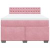 vidaXL Boxspringbett mit Matratze Dunkelrosa 140x200 cm Samt 3286347 Bild 4