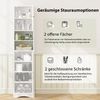 Schmaler Badezimmerschrank mit 5 Verstellbaren Regalen & 2 Türen Freistehender Hochschrank Weiß Bild 3