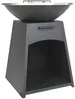 Vente-unique - CORVERA Barbecue, Plancha Metall Schwarz - B 81 cm x H 96,1 cm x L 81 cm Bild 3