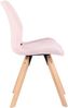CLP Esszimmerstuhl Luna Modernes Design, Gestell natura, gepolsterter Sitz,pink Samt Bild 5
