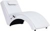vidaXL Massage Chaiselongue mit Kissen Weiß Kunstleder 281345 Bild 2
