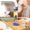 Glaskaraffe CAROLA mit Silikonfuß - zerlegbarer Deckel - 1 Liter, blau Bild 4