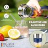 Glaskaraffe CAROLA mit Silikonfuß - zerlegbarer Deckel - 1 Liter, blau Bild 3