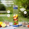 Glaskaraffe CAROLA mit Silikonfuß - zerlegbarer Deckel - 1 Liter, blau Bild 2