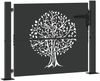 vidaXL Gartentor Schwarz 110 x 105 cm Pulverbeschichteter Stahl 42015884 Bild 4