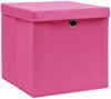 vidaXL Aufbewahrungsboxen mit Deckeln 10 Stk. 28x28x28 cm Rosa 325206 Bild 3