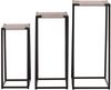 3er-Set Blumentisch HWC-N70, Beistelltisch Tisch Blumenständer Ablage, stapelbar, Metall Papierseil ~ grau Bild 5