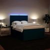 vidaXL Boxspringbett mit Matratze Blau 140x200 cm Samt 3294656 Bild 4