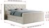 Boxspringbett KING VELEN, Doppelbett mit Multipocket-Matratze, Polsterbett mit Kopfstütze - 180x200 - Beige Velours - H4 Bild 5
