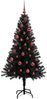 vidaXL Weihnachtsbaum mit 150 LEDs mit Ständer Schwarz 150 cm PVC 3396465 Bild 4