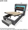 Novelux Polsterbett 90x200 cm mit Stauraum, LED-Beleuchtung & USB-C Anschluss – Leinen Grau, Jugendbett mit Lattenrost, Kopfteil und hydraulischem Bettkasten Bild 2