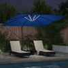 Sonnenschirm, Terrassenschirm mit LED-Lichtleisten Azure Blau 286 x 284 x 270 cm Bild 4