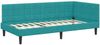 vidaXL Eckbettgestell mit Kopfteil Türkis 100 cm x 200 cm Samt 42016446 Bild 4