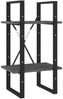 vidaXL Bücherregal 2 Böden Grau 40x30x70 cm Massivholz Kiefer 806414 Bild 2
