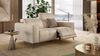 Sofanella Ledersofa MARBELLA 2-Sitzer italienisch verstellbar in Creme Bild 3