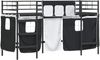 vidaXL Kinder Loft Bettgestell mit Vorhängen Schwarz 90 x 190 cm 42020789 Bild 4