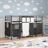 vidaXL Kinder Loft Bettgestell mit Vorhängen Schwarz 90 x 190 cm 42020789 Bild 3