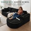 COMHOMA Sofa Ecksofa mit Schlaffunktion, Corduroy Modulares Boneless Couch, mit Chaiselongue, L-Form Schlafsofa, Sektionssofas mit Kissen & Seitentaschen Bild 2