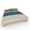 Holzbett (Fichte) "Rosi" 90 x 220 cm 38 cm mit Kopfteil Massivholzbett Bett Bild 2