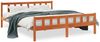 vidaXL Massivholzbett ohne Matratze Wachsbraun 160x200 Kiefernholz 844399 Bild 2