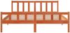 vidaXL Massivholzbett ohne Matratze Wachsbraun 160x200 Kiefernholz 844399 Bild 4