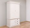 Kleiderschrank mit Schubladen Cremegrau Vintage Bild 3